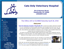 Tablet Screenshot of catsonlyvet.com